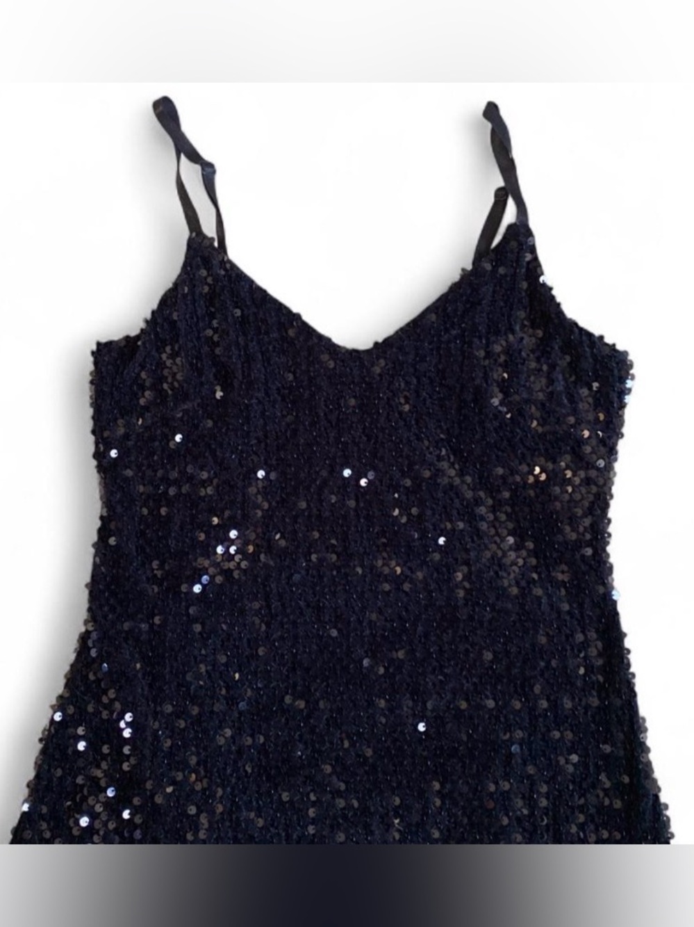 Black sequin dress